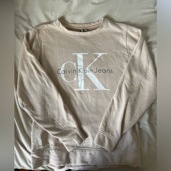 Monogram Logo Relaxed Fleece Calvin Klein Crewneck - Picture 2 of 5
